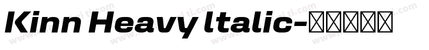 Kinn Heavy ltalic字体转换
